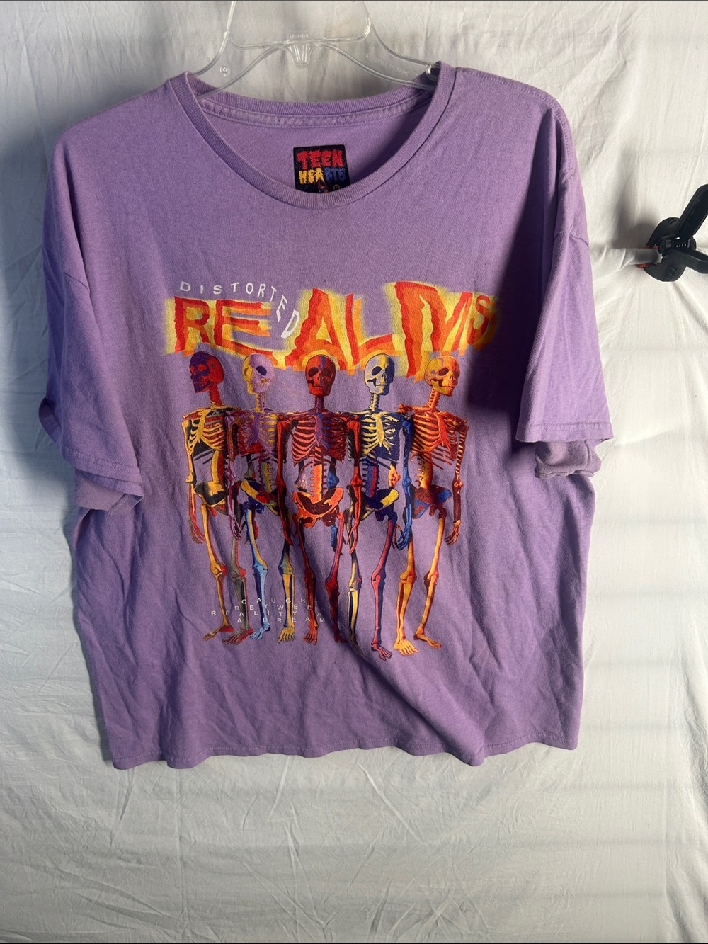 Purple 'Realms' Graphic Skeleton Short Sleeve Tee